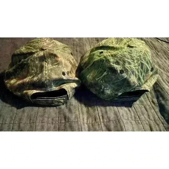 True Timber Camo Logo Strapback Cap Camouflage Hunting Baseball Hat Lot of 2 - Picture 2 of 4
